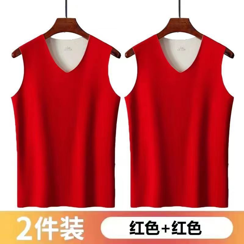 无痕保暖德绒背心男双色AB面秋冬季加绒加厚双面绒磨毛发热内衣男