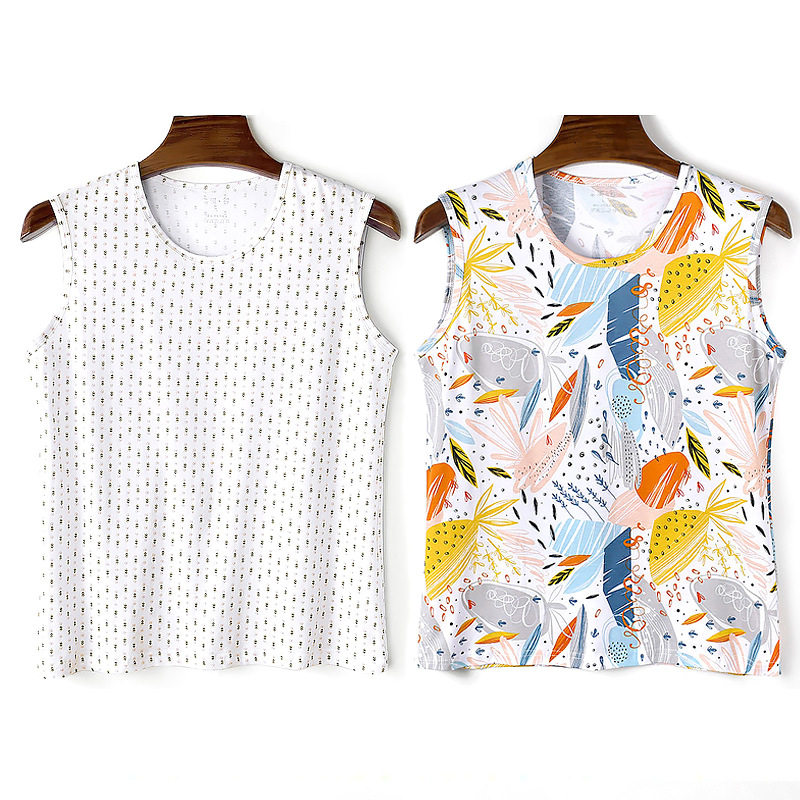 老太太背心女纯棉宽松中老年人奶奶内衣妈妈大码内穿宽肩背心全棉