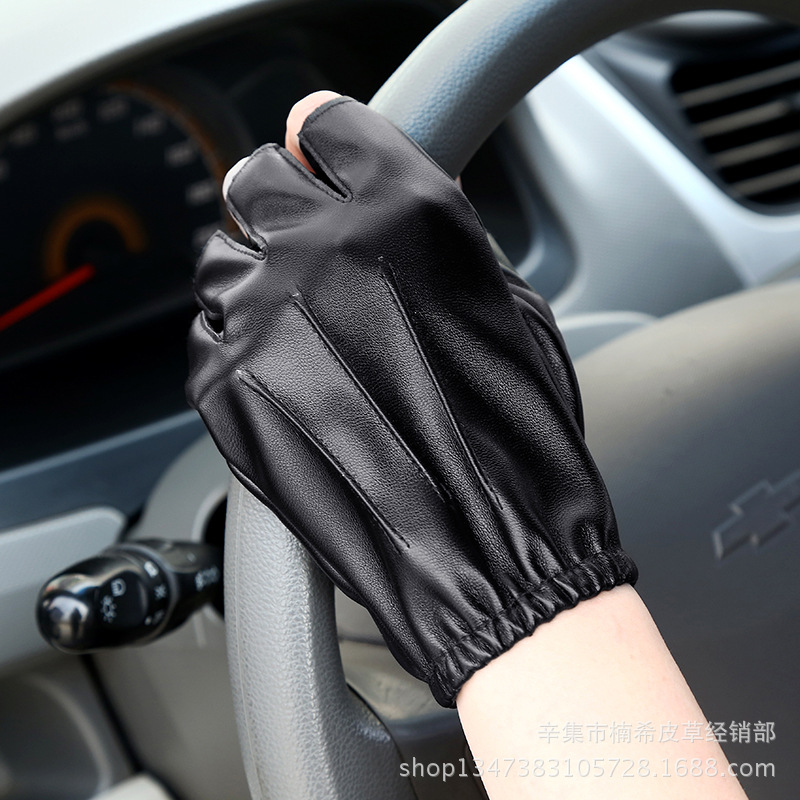 半指手套男女秋冬薄透气户外健身防滑开车骑行司机战术