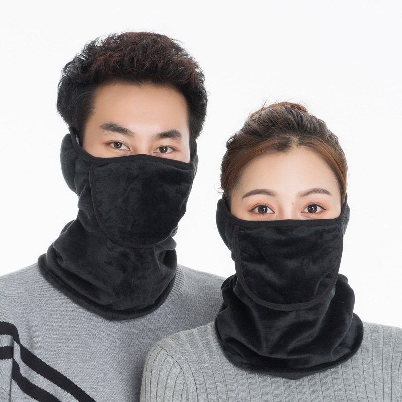 冬季保暖口罩男护颈护耳骑行透气三合一面罩户外防寒防尘女士围脖
