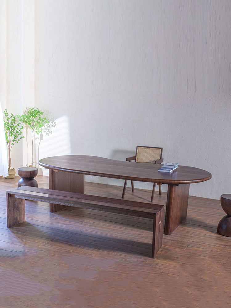 实木会议桌长桌办公室老板桌经理桌单人桌子大班台办公桌大板台