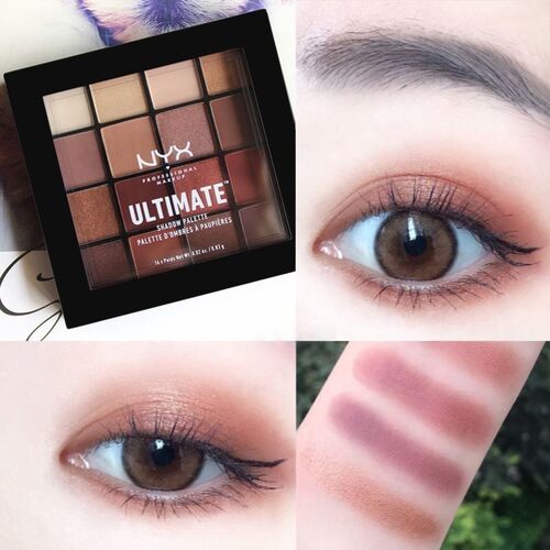 美国NYX眼影盘16色彩妆化妆盘哑光大地色南瓜色学生化妆品淡妆