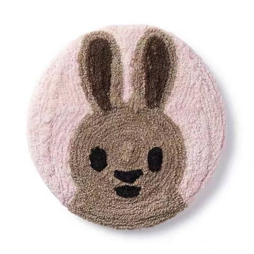 动物坐垫椅垫植绒圆防滑坐垫大熊猫毛绒坐垫儿童卡通可爱坐垫