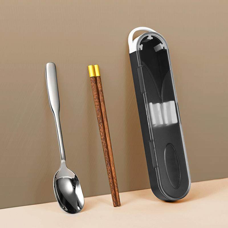 304不锈钢筷子勺子便携餐具套装学生木质筷勺套装旅行餐具三件套,餐饮具,便携/折叠餐具,淘宝优惠券,粉丝福利购,淘宝优惠卷