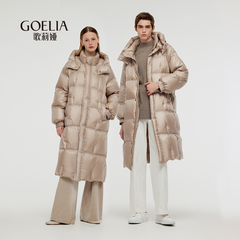 大廓型长款鹅绒服