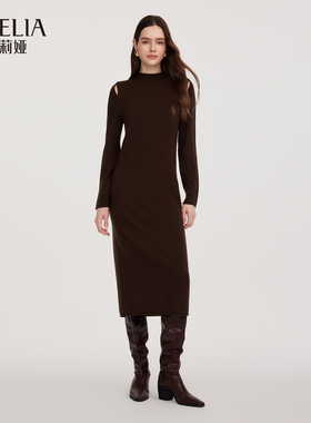 歌莉娅冬季新品全羊毛毛织连衣裙1ESL4G950