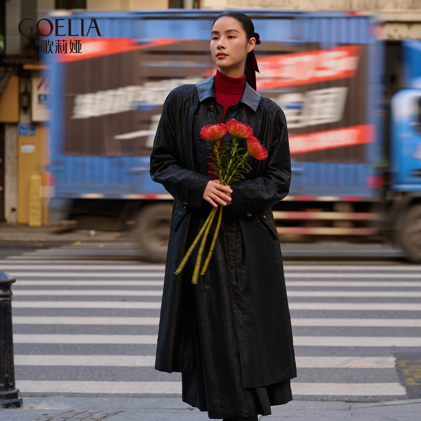 歌莉娅秋季新品18姆米龟纹香云纱真丝棉外套男女同款1E9L6E2S0