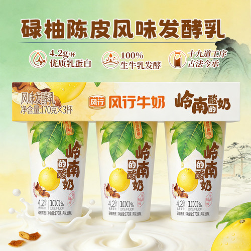 风行乐悠碌柚陈皮风味发酵乳