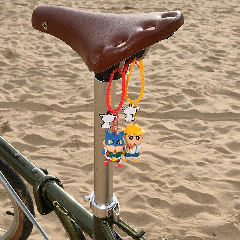 蜡笔小新自行车山地车装饰摆件骑行车载装饰品创意挂件可爱小配件