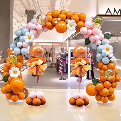 Balloon arch suit clothing store entrance anniversary celebration event atmosphere surround decoration three-dimensiona