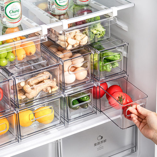 Refrigerator storage box, kitchen food grade preservation box, drawer, frozen egg and fruit storage box, organizing box