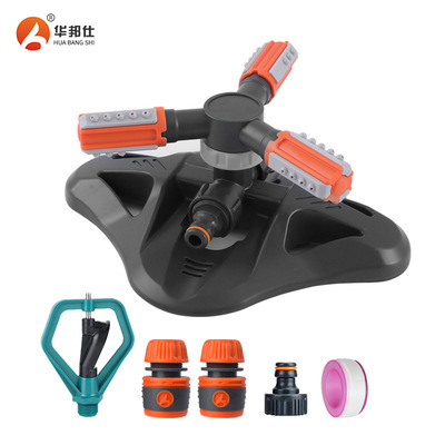 Garden sprinkler with 360 degree automatic rotation for watering lawns, botanical parks, and grasslands. Watering can b