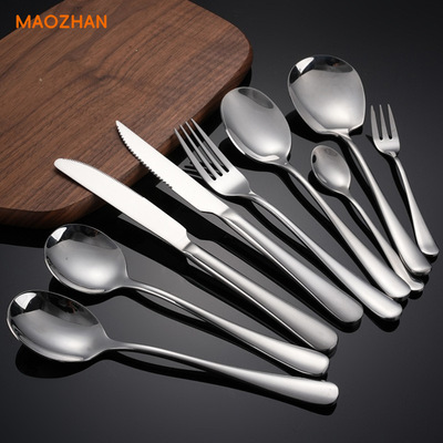 Thickened 081 Series Stainless Steel Western Tableware Set Hotel Restaurant Home Steak Knife, Fork, Spoon Shared Dish