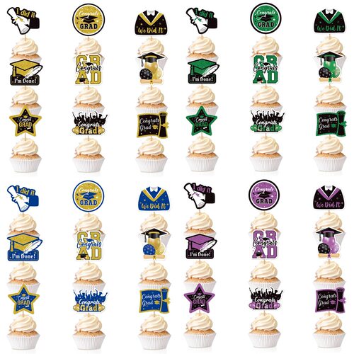Cross border graduation ceremony decoration cake card insertion university high school graduation season party decorati