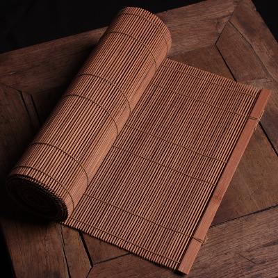 Handmade bamboo woven tea mats, Zen style table flags, antique bamboo curtains, teapots, cup supports, heat-insulating