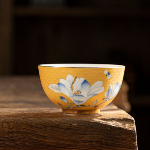 High end ceramic master cup genuine single cup personal tea cup household ceramic master cup kung fu tea set souvenir