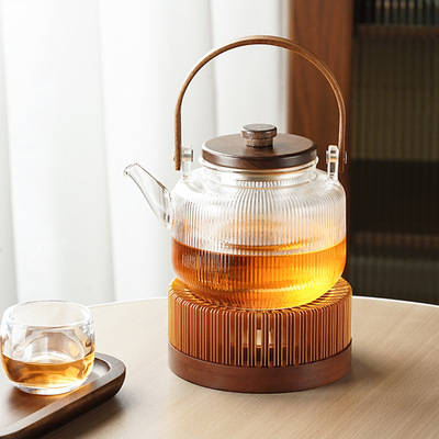 Chinese style tea warmer, teapot base, tea maker, candle heating, flower tea insulation, lifting beam, teapot, tea warm