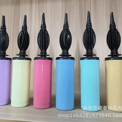 25cm color mixing hand push bidirectional inflation pump, convenient oblique mouth inflation tube, manual balloon infla