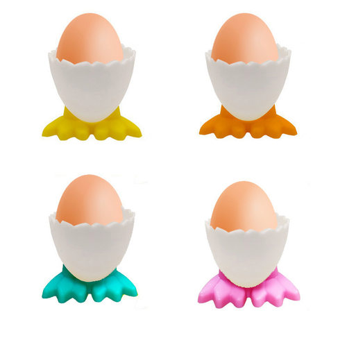 Cross border plastic egg tray, plastic chicken creative table, breakfast egg cup, fun chicken high footed egg tray cup