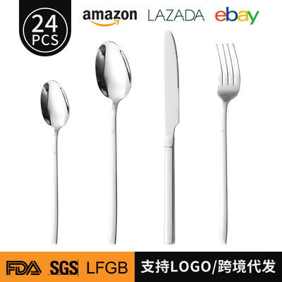 Amazon Stainless Steel Knight Knife, Fork and Spoon Creative Western Tableware Hotel Steak Knife and Fork Set Dessert S