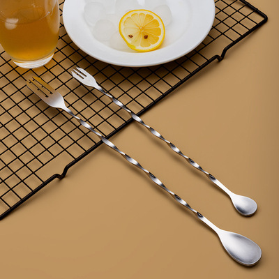 Stainless steel cocktail bar, water droplet head, long handled bar spoon, bar cocktail tool, cocktail coffee stirrer sp