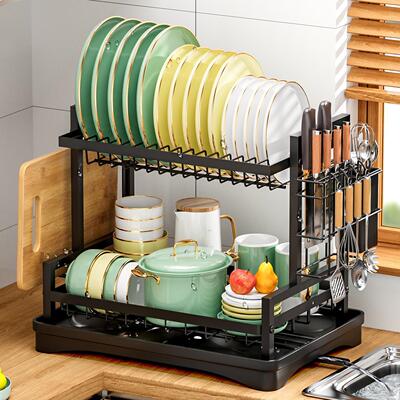 Cross border kitchen drain bowl rack, drain basket, knife and fork cutlery, bowl and plate storage rack, sink counterto