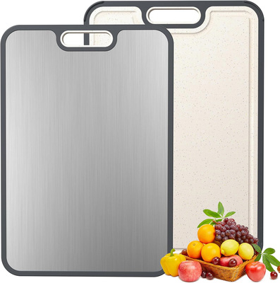 Pure titanium cutting board, pure titanium chopping board, wheat fiber cutting board, adhesive board, double-sided whea
