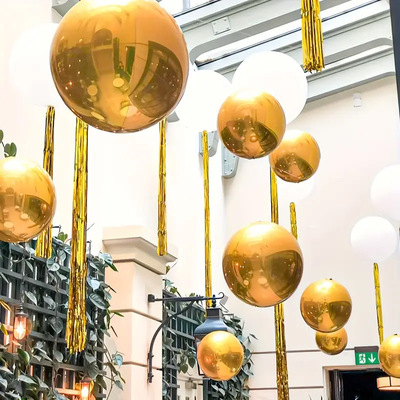 Golden 4D Aluminum Film Balloon 10 inches 15 inches 18 inches 22 inches 32 inches 50 inches 60 inches Event Party Decor