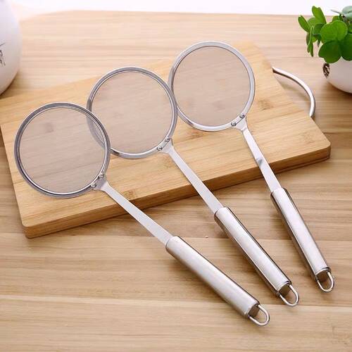 Stainless steel small strainer screen juice soybean milk strainer spoon kitchen supplies strainer