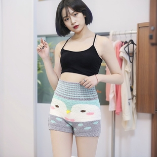 3分打底裤 女士暖宫暖胃珊瑚绒毛毛裤 冬保暖护腰腹高腰短裤 护腹裤