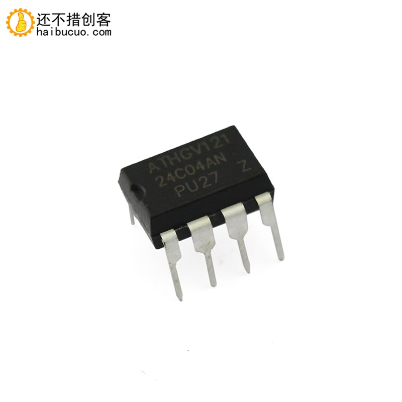 直插 AT24C04 存储器 串口EEPROM 2.7-5.5V 4K DIP-8