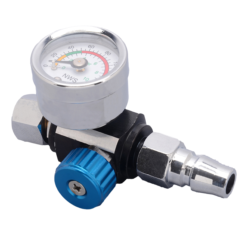 喷漆枪调压表气压调节阀过滤器枪架稳压表喷枪通用枪尾压力表