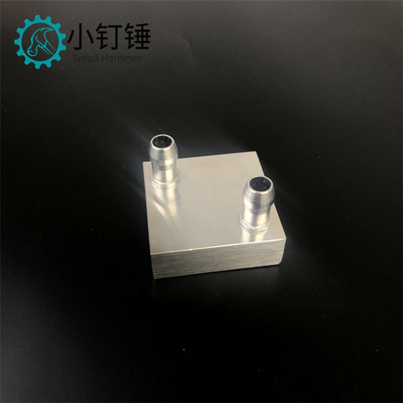 水冷头40*40水冷板 吸热液冷CPU半导体制冷片散热器 模具水冷紫铜