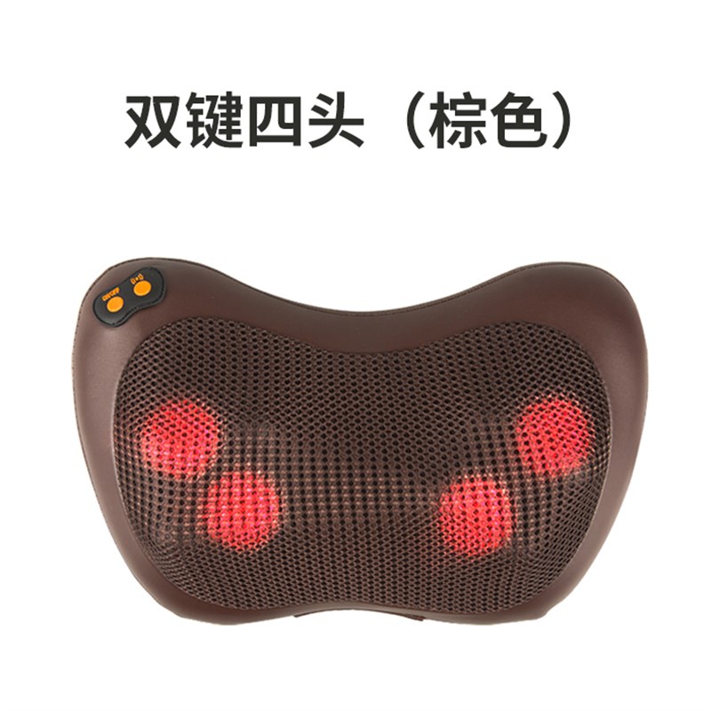蝶形电动按摩枕颈椎腰背腿部多功能热敷揉捏车家两用靠垫按摩神器