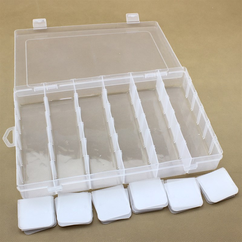 36格有盖塑料盒首饰零件元件收纳盒可拆分类组合渔具盒品质推荐