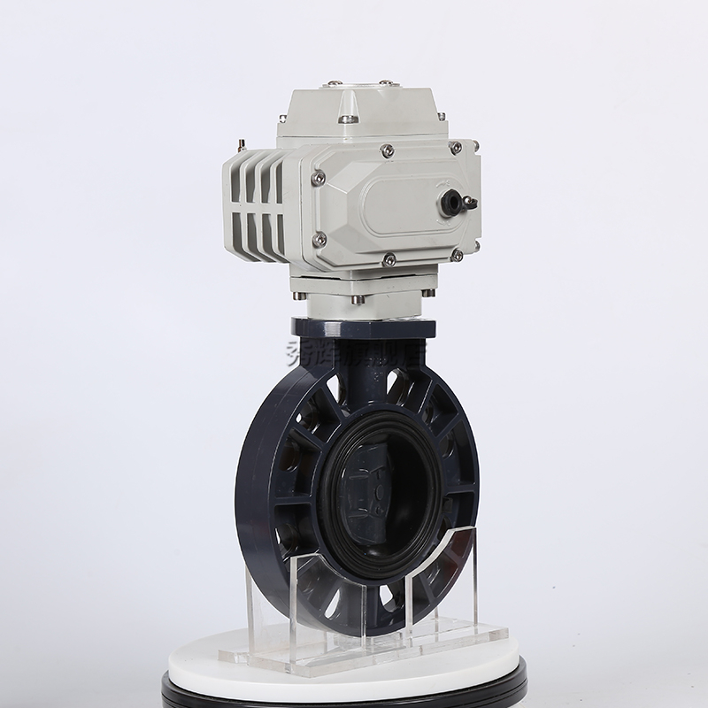 塑料蝶阀 电动蝶阀 PVC UPVC D971X-10S 耐腐蚀 卫生UPVC塑料