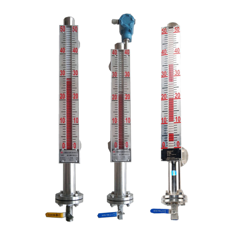 pp磁翻板液位计侧装顶装防腐水位带远传4-20ma磁性开关浮子液位计