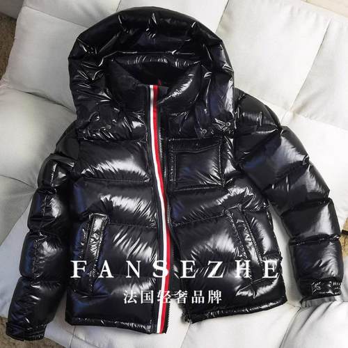 FANSEZHE丨法国轻奢品牌丨冬季90白鸭绒亮面连帽加厚羽绒服男外套