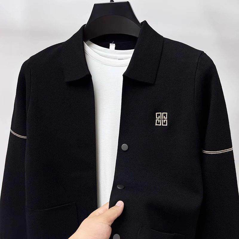 轻奢品质~2025针织衫开衫男春秋修身毛衣外套翻领潮时尚百搭上衣,男装,秀禾服,淘宝优惠券,粉丝福利购,淘宝优惠卷