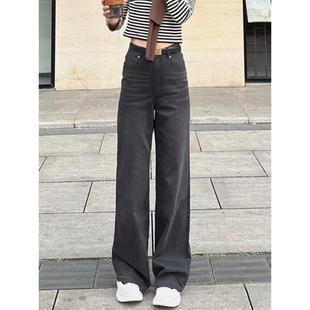 2025秋冬新款鑫欣阿玛施艾正加绒阔腿牛仔裤显瘦直筒长5100388