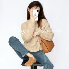 Rouje Damas法式软糯马海毛毛衣女2025新款设计感小众针织衫上衣