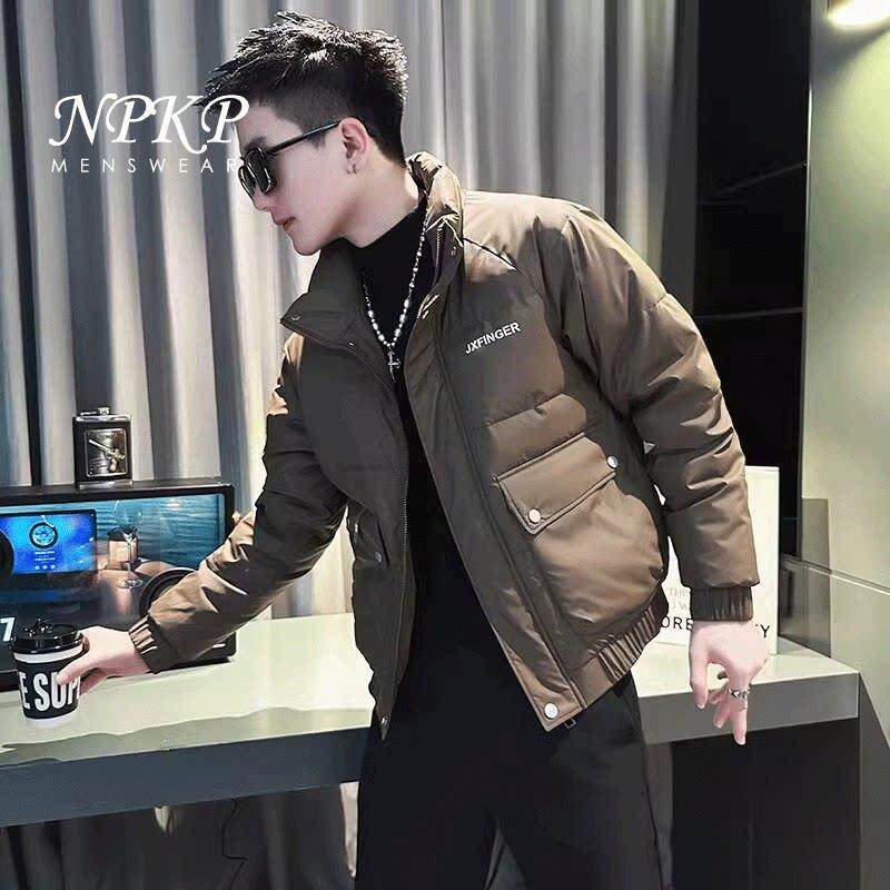 潮牌立领羽绒棉服男款冬季新款加厚保暖工装棉衣外套痞帅棉袄子男