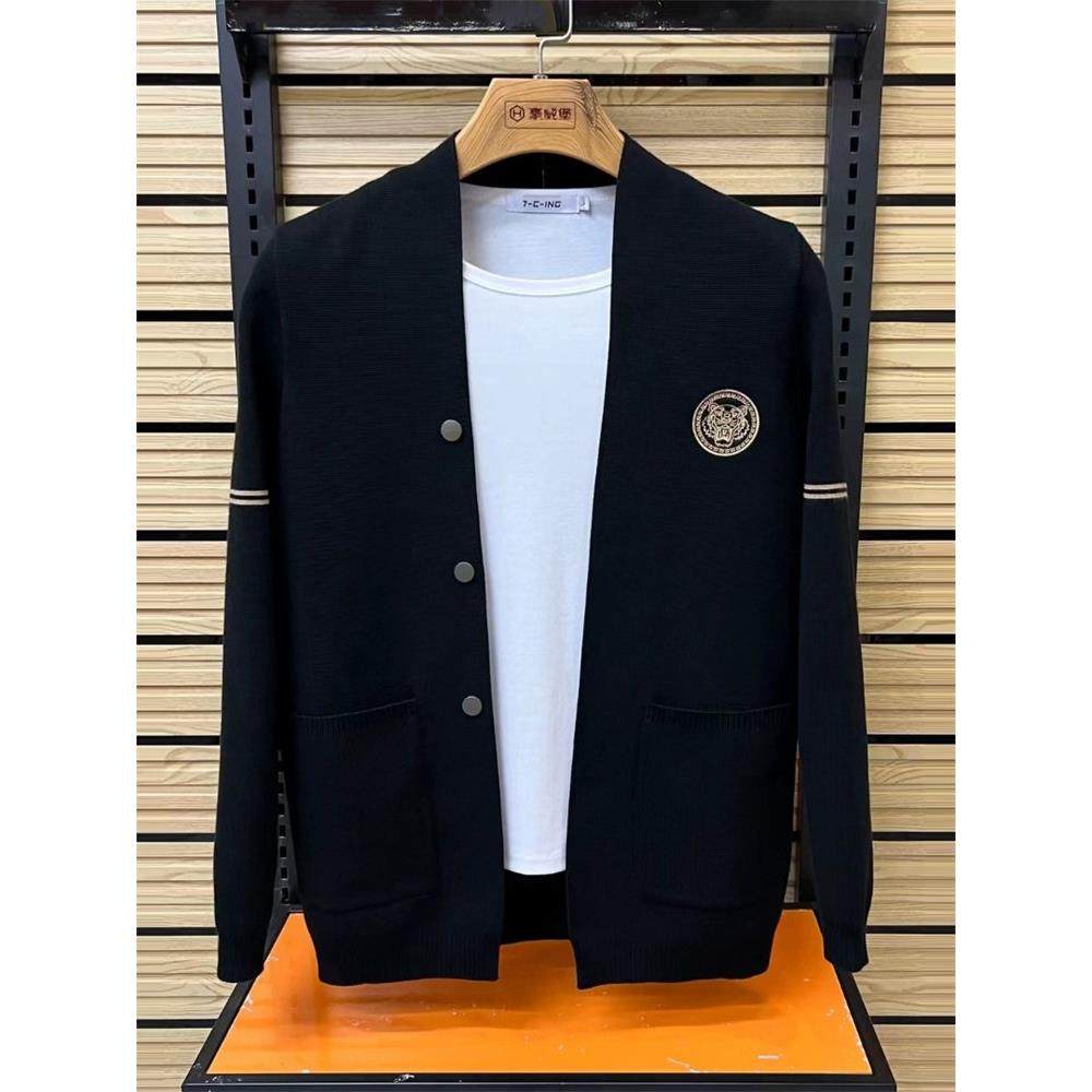 夹克开衫外套男士毛衣春秋冬季2025新款宽松百搭休闲毛针织衫男款