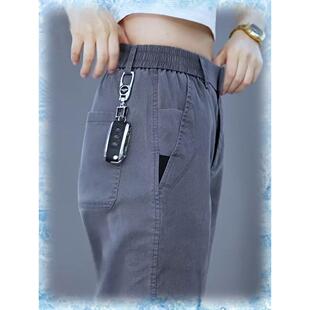 莱赛尔工装牛仔裤男士2025新款春秋冬季男裤直筒加绒休闲裤子男款