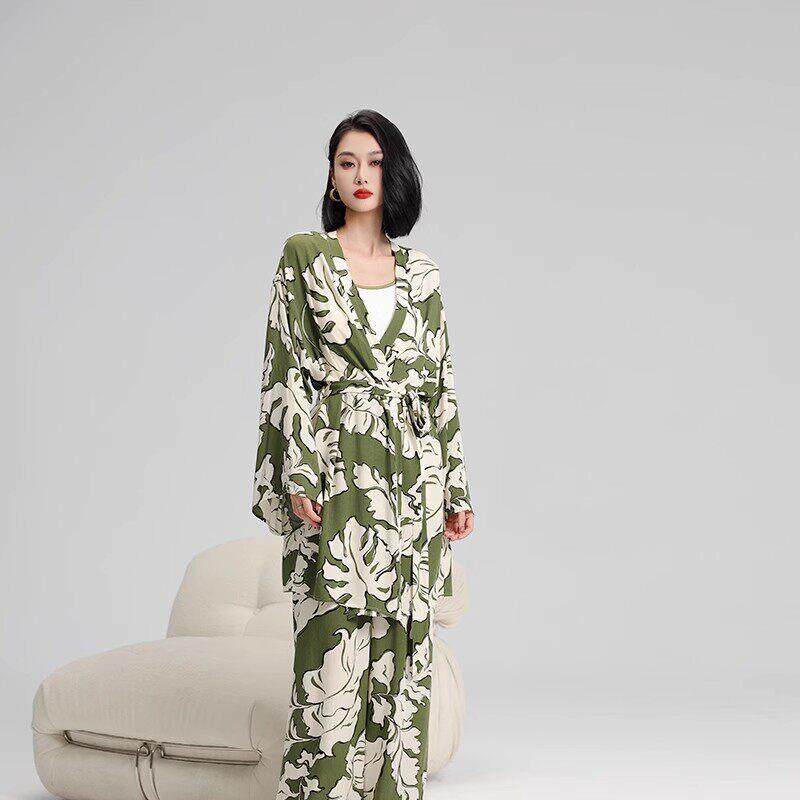 幸福多少秒「Daily Gtra」春秋轻奢高级感印花可外穿吊带三件套女