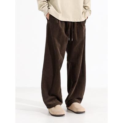 コーデュイの潮牌重磅灯芯绒休闲裤男秋季美式cleanfit阔腿工装裤