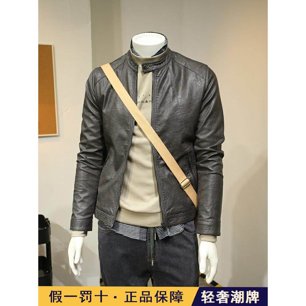 春秋季男士真皮皮衣外套衣服机车2025新款帅气短款皮夹克加绒加厚