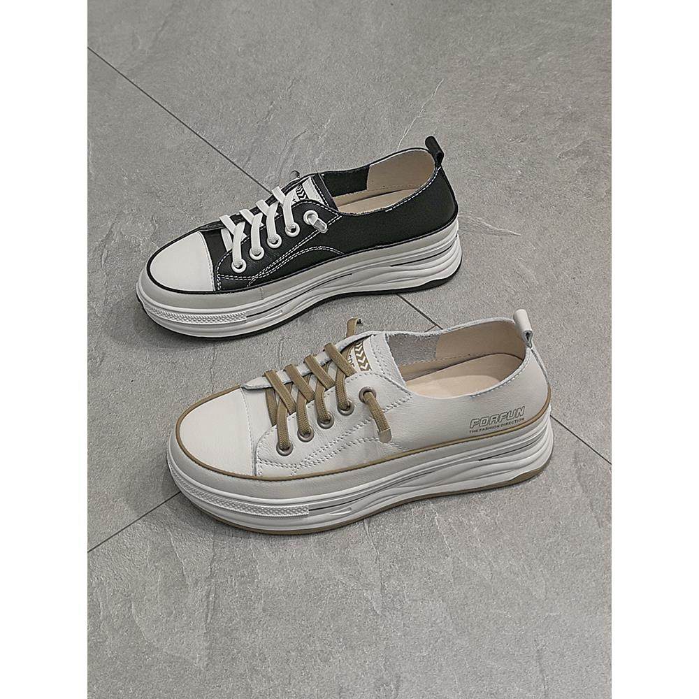 舒适秒入AD Hepburn真皮松紧乐福鞋女一脚蹬厚底防滑休闲小白鞋,女鞋,婚鞋,淘宝优惠券,粉丝福利购,淘宝优惠卷