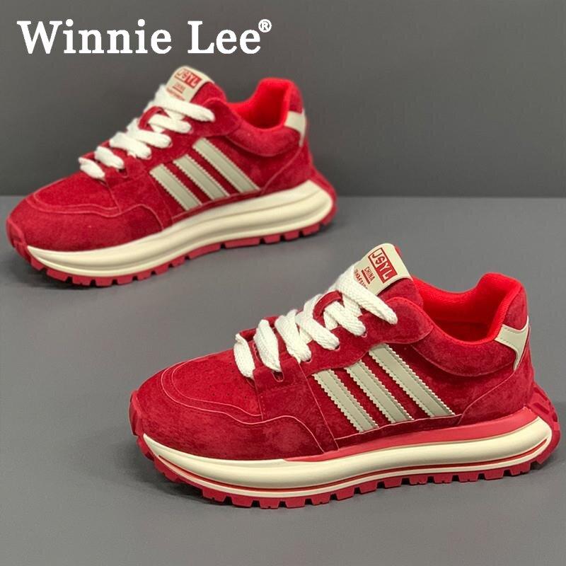 Winnie Lee男鞋2026新款时尚休闲鞋个性英伦青年潮鞋潮流小众舒适