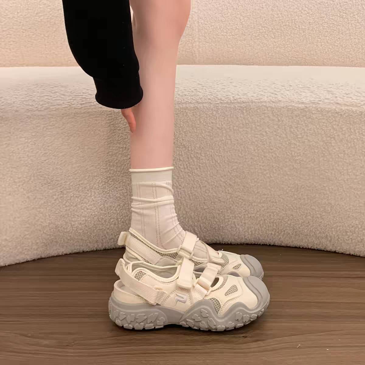 厚底镂空包头凉鞋女款2026新款